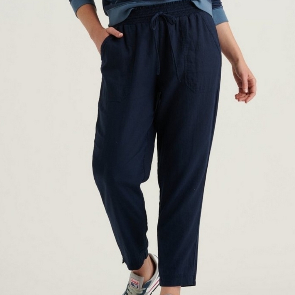 LUCKY BRAND Teigen Pants Navy Blue Elastic‎ waistband XXL